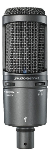 Micrófono Audio-Technica AT2020USB+ Condensador Cardioide color gris