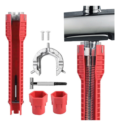 Multifunctional Hydraulic Plumbing 8 In 1 Wrench