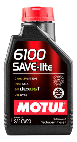 Aceite Motor Sintético Motul 6100 Save Lite 0w20 1lt