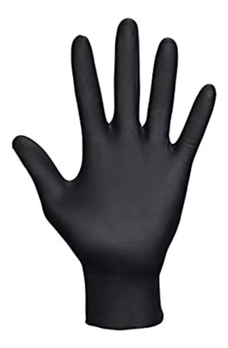 Imagen 1 de 4 de Guantes Guante Nitrilo Negros Alta Resistencia Grande 5pares