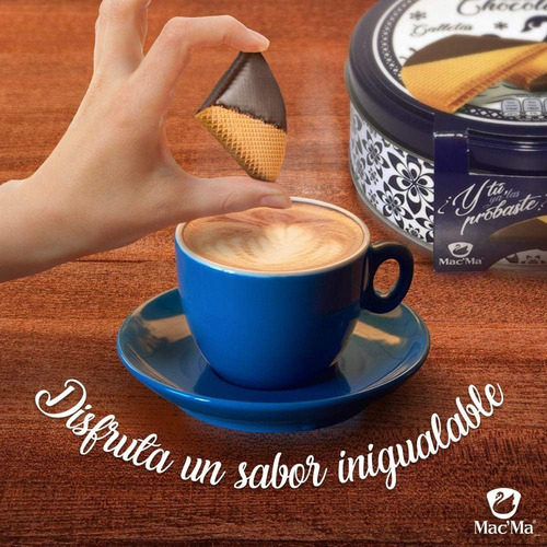Galletas Finas Cisne Macma Wafer Abanico Chocolate Lata Lujo