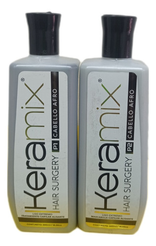 Keratina Keramix Cabello Afro Liso Extrem - g a $55