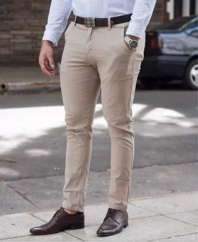 Stevenson Privilegio eficacia Pantalon De Vestir Beige Hombre Chupin | MercadoLibre 📦