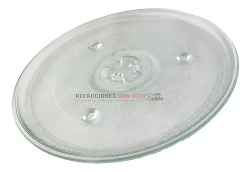 Plato Giratorio De Cristal Para Microondas - 27 Cm, Con 3 Fijadores, Resistente Al Calor