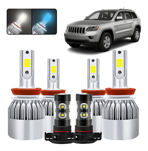 Kit De Focos Led H11 5202 Para Jeep Grand Cherokee 2011-2014