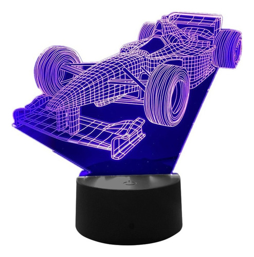 F1 Fórmula 1 Coche Carreras 3d Led Luz Noche Niños Regalo