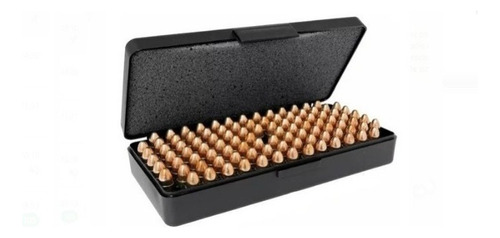 Caixa Estojo Porta Munição Para 100 Un. 40 - 9mm - 765 - 380