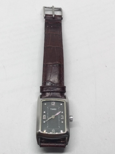 Reloj Timex  Dama Rectangular Correa De Piel Ref. Sr.621 Sw