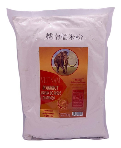 Harina De Arroz Glutinoso 1 Kg. Origen Vietnam