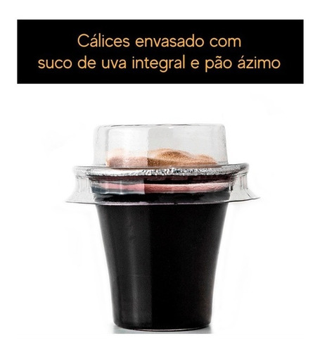 Imagem 1 de 2 de Cálice Pão E Vinho Recipiente Fechado E Higiênico Kit 48 Un