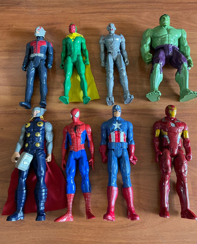 Set De 8 Figuras De Avengers De Marvel Usadas En Buen Estado