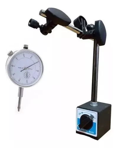 Base Magnética + Reloj Comparador Centesimal 0 - 10 Mm