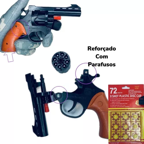 Revolver Arma De Brinquedo Arminha Espoleta Infantil +brinde