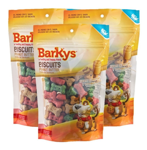 Barkys Biscuits Crema De Cacahuate 217 Grs, 3 Pack