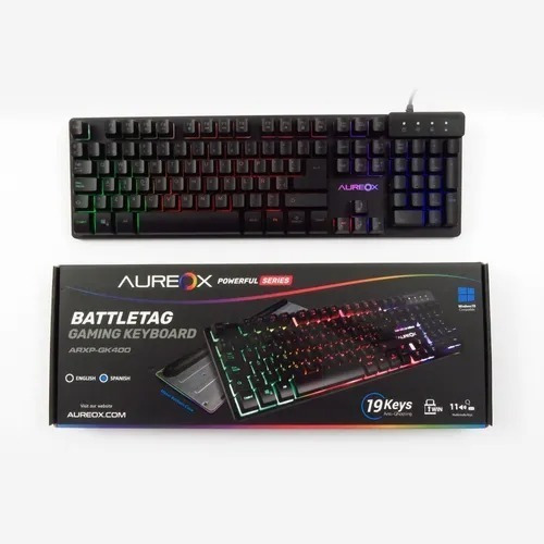 Imagen 1 de 6 de Teclado Aureox Battletag Gaming Gk400