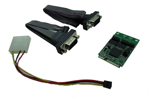 Mini Pci Express Pcie De 2 Puertos Serie Db9 Uart 16950 Rs232 Corriente