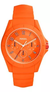 Reloj Fossil Fs5217 Para Hombre Analógico Fechador Doble Color de la malla Naranja Color del bisel Naranja Color del fondo Naranja