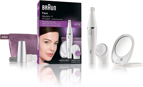 Depiladora Facial Eléctrica Braun Facespa 830+cepillo Facial Color Blanco