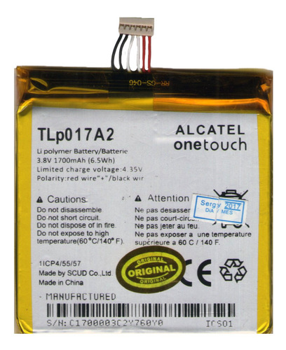 Bateria Pila Alcatel Lot6012 Ot6015 Ot6016 Ot6036 Tlp017a2