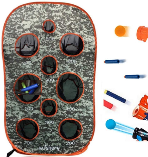 Wishery Gran Objetivo De Pistola Nerf Para Niños, Práctica D