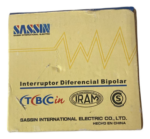 Interruptor Diferencial 2x25 Bipolar 300ma Sassin  La Plata 