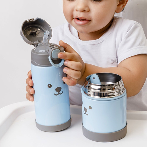 Imagem 5 de 8 de Garrafa Térmica Infantil Criança P/ Água Suco Inox Envio 24h