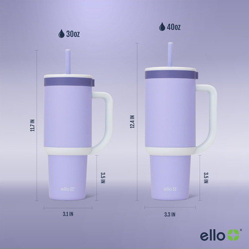 Vaso Ello Oasis De 1,2 L Con Asa Y Pajita Retráctil Twilight