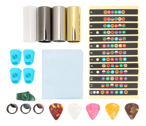 Guitar Slide Accessories, Barra De Cristal, Cuna Para Dedos,