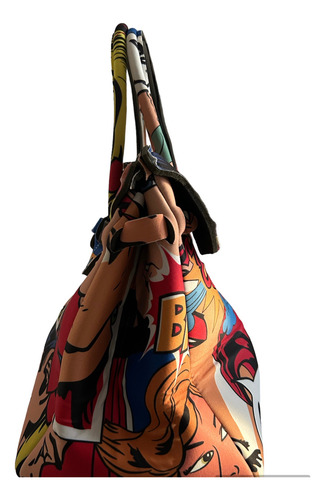 Cartera Italiana Neopren Estampada Multicolor Estampado Níquel Multicolor