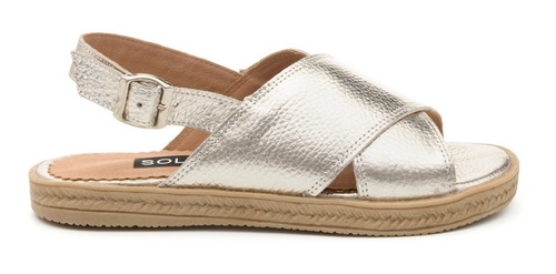 Sandalias De Cuero Chatas Base De Goma Mujer Verano !!