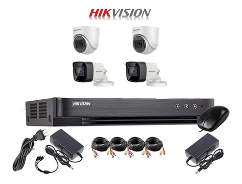 Kit Profesional Hikvision 4 Camara Exterior Fhd 1080p  