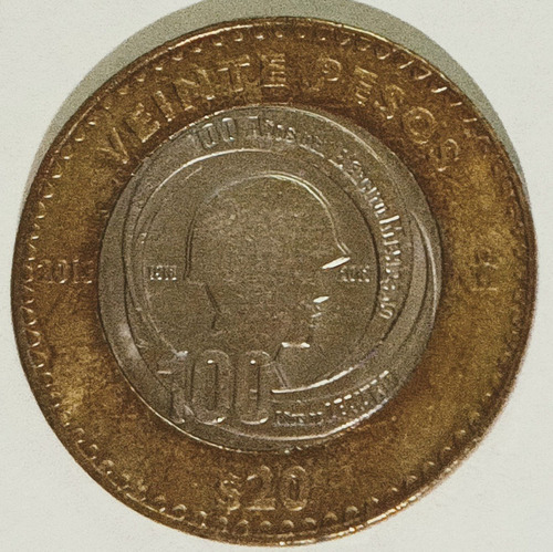 Moneda De Veinte Pesos 100 Años Del Ejercito Mexicano (Usado)