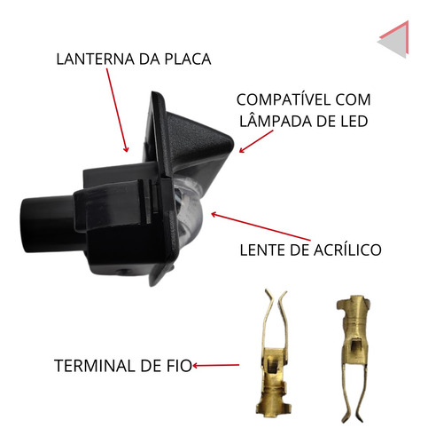 Lanterna Luz Da Placa Fiat Uno Mille 1990 A 2003 + Lampada