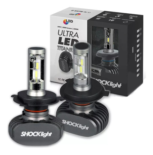 Ultra Led Shocklight Titanium H4 Alto E Baixo Foco Simples