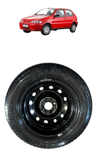 Roda Estepe Com Pneu 175 /65r14 80% Fiat Palio 2001 A 2005 (Usado)