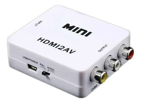 Adaptador Conversor Hdmi Digital A Av Rca Analogo Tecnomati