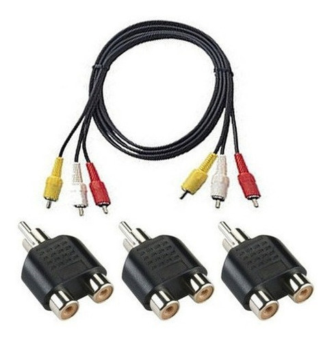 Kit Splitters De Capturadora Graba Partidas 3 Pack Con Cable