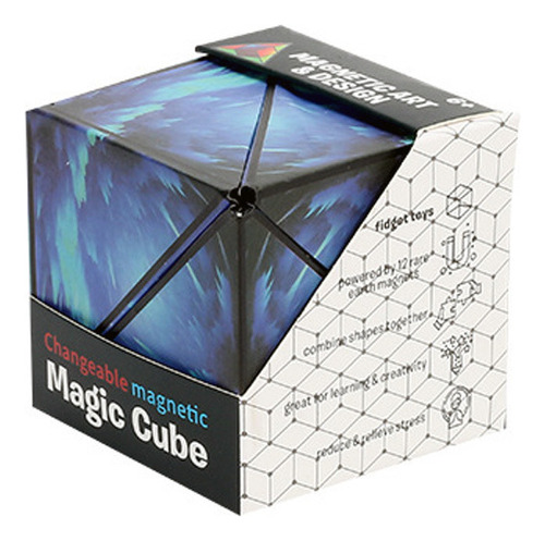 2pcs 3d Magnético Descompresión Cubo Mágico Juguetes Niños