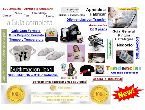 Imagen 1 de 2 de Sublimar Sublimacion Taza Ropa Gorra Aprende Curs Negoci X27