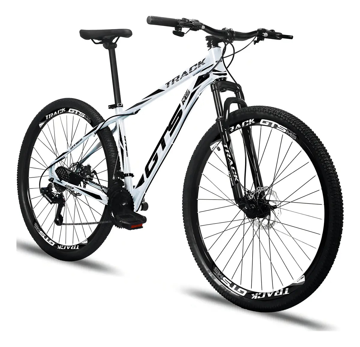 Bicicleta Aro 29 Gts Pro M5 Track 21 Marchas Câmbios Shimano Cor Branco Tamanho Do Quadro 17