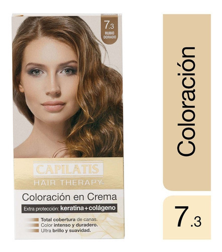  Capilatis Coloración En Crema Kit Completo - Los Tonos Tono 7.3 Rubio Dorado