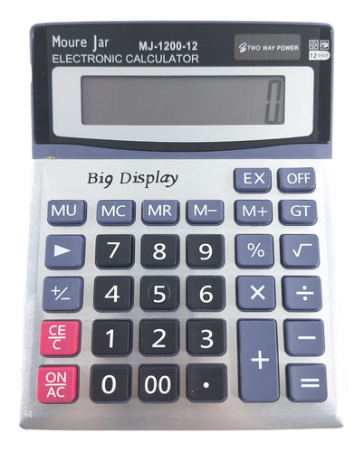 Calculadora Eletronic 12 Dígitos 1 Pilha Aa 18x14cm