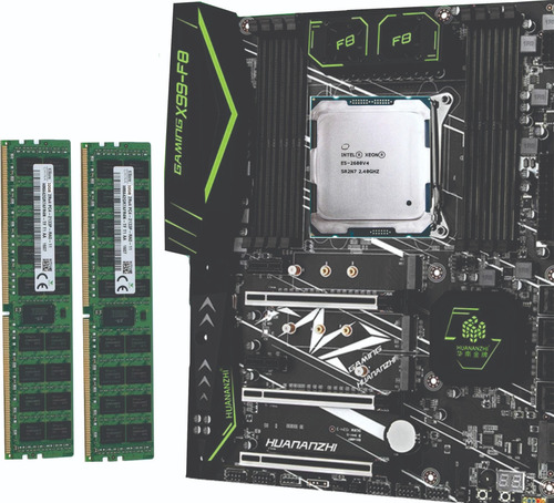 Kit Placa Huananzhi F8 + Xeon E5 2680 V4 + 64gb Ddr4