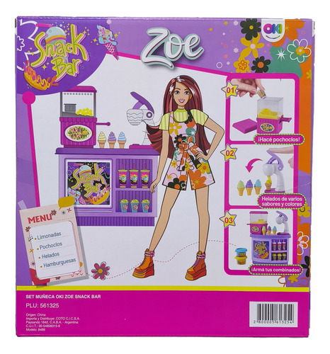 Muñeca Oki Zoe Snack Bar Con Accesorios