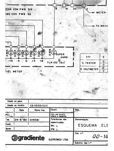 Esquema Tape Deck Gradiente Cd2 C D2 Em Pdf Alta Resolução (Usado)
