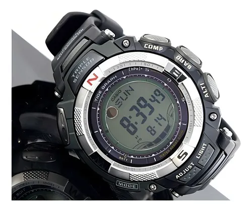 Relógio lunar Casio Protrek Prg 130 Solar Tides Face
