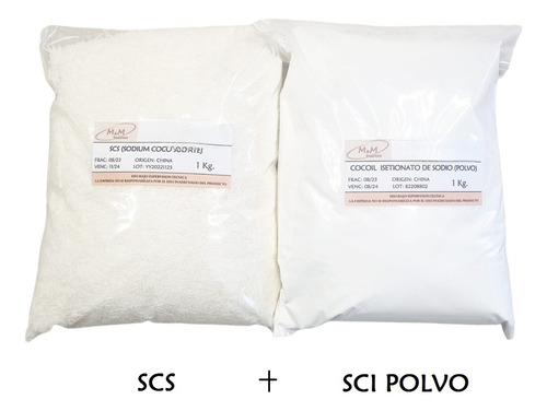 Tensioactivos Sci Polvo + Scs X 1 Kg C/uno Shampoo Solido