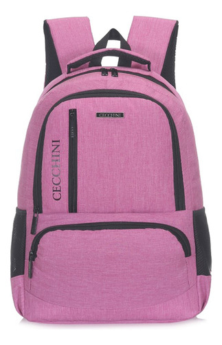 Mochila Cecchini Porta Notebook Jaspeada Clásica Cómoda