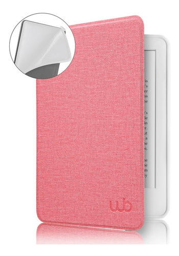 Capa Kindle Paperwhite 11a Ger Ultra Leve Auto Hibernação Wb Cor Tecido Rosa