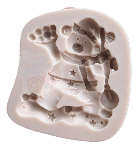 * Molde Silicon Oso De Nieve  Navidad Jabon Fondant Pasta